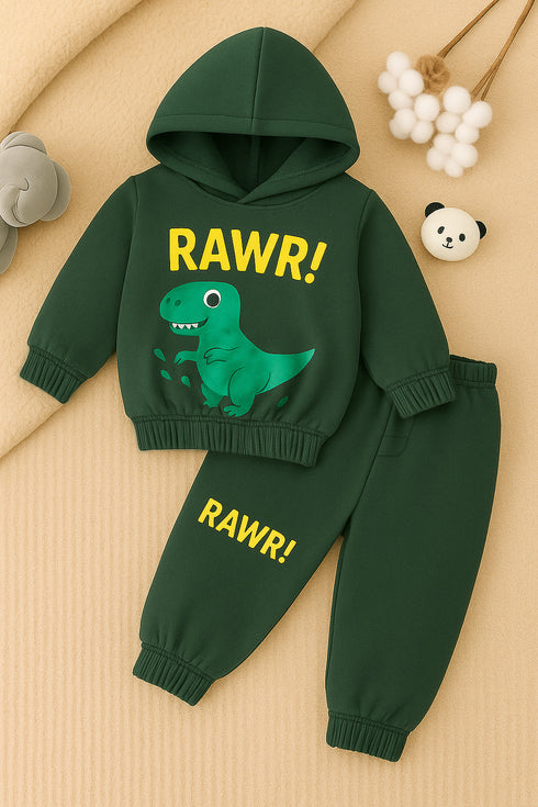 Rawr Dino Fleece Hooded Set